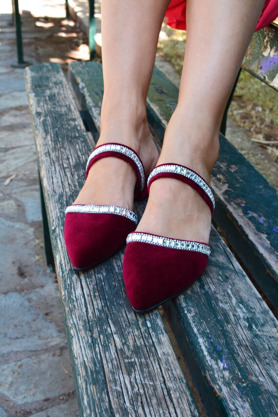 velvet wedding shoes