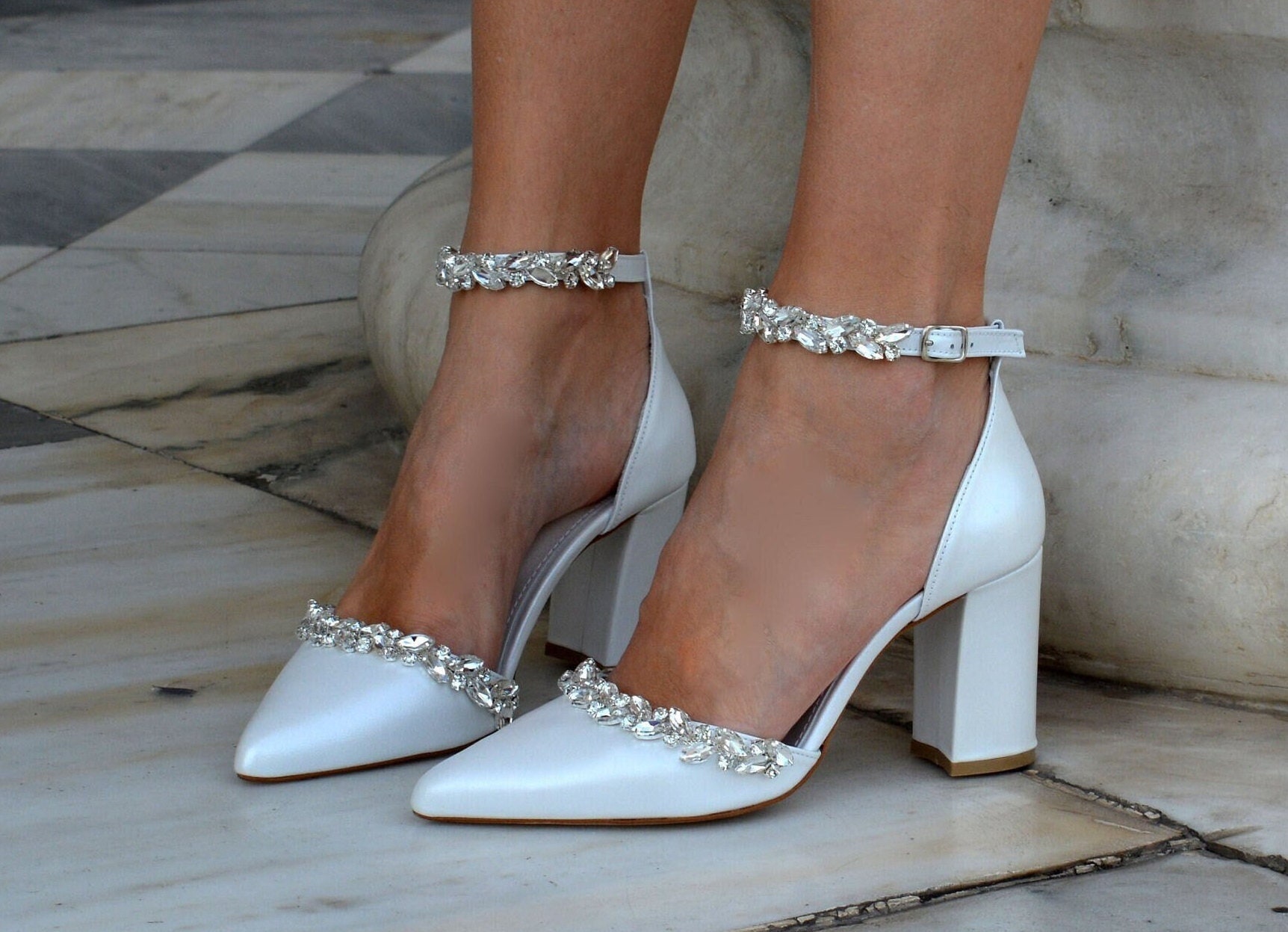 white pumps wedding shoes