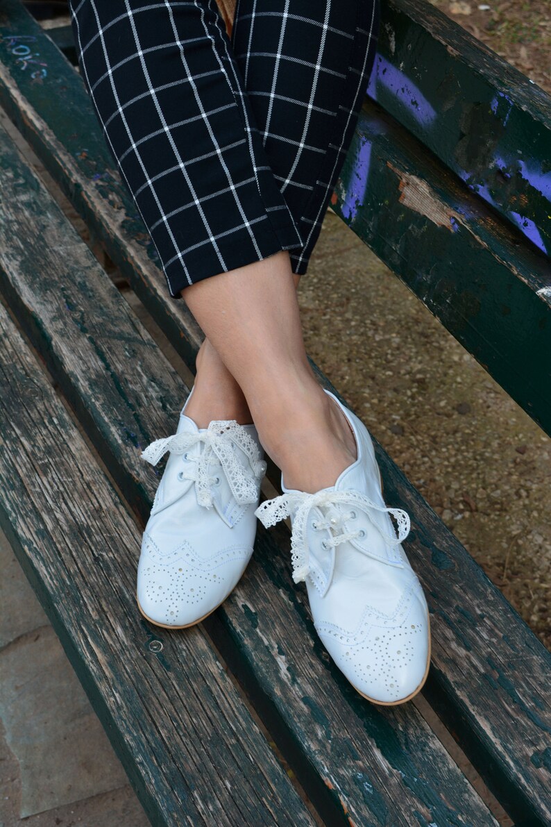 Wedding Oxford Shoes Bridal Oxford Shoes White Shoes for Etsy
