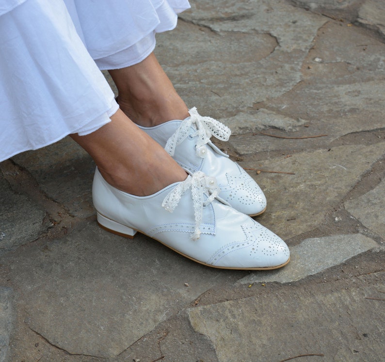 Wedding Oxford Shoes Bridal Oxford Shoes White Shoes for Etsy