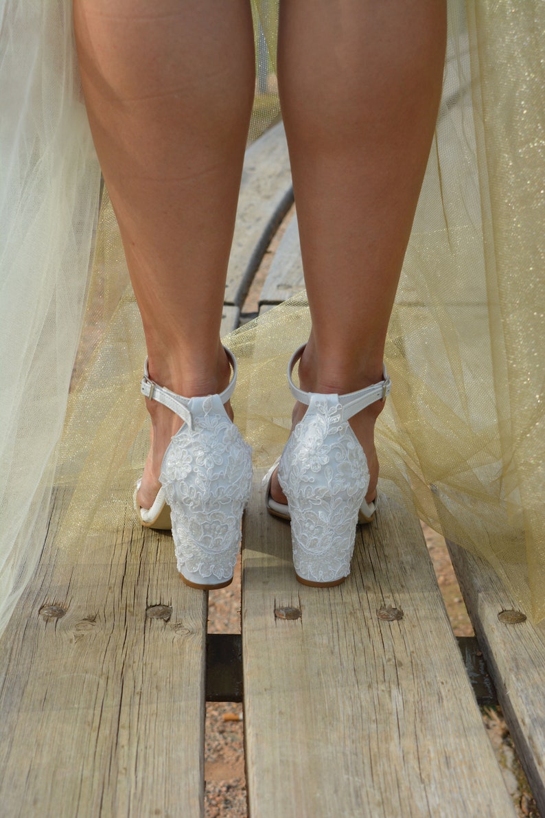 block heel sandals wedding