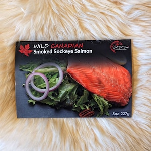 Wild Canadian Smoked Sockeye Salmon: Gourmet Bliss in a Healthy Retort Pouch - Sustainably Harvested Delicacy Food Gifts For Him or Her
