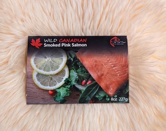 Premium Quality Wild Canadian Pacific Smoked Pink Salmon Fillet Gift