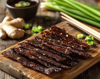 Salmon Jerky Teriyaki Flavor Made In Canada From Wild Canadian Smoked Salmon | Fish Jerky | Food Gift Box | 8 Bags