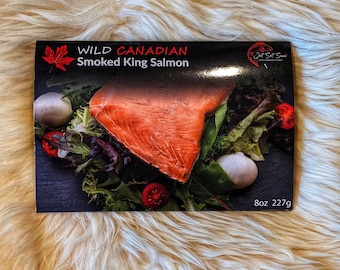 Premium 8oz Wild Canadian King Smoked Salmon in Retort Pouch - Savory Delight from the North
