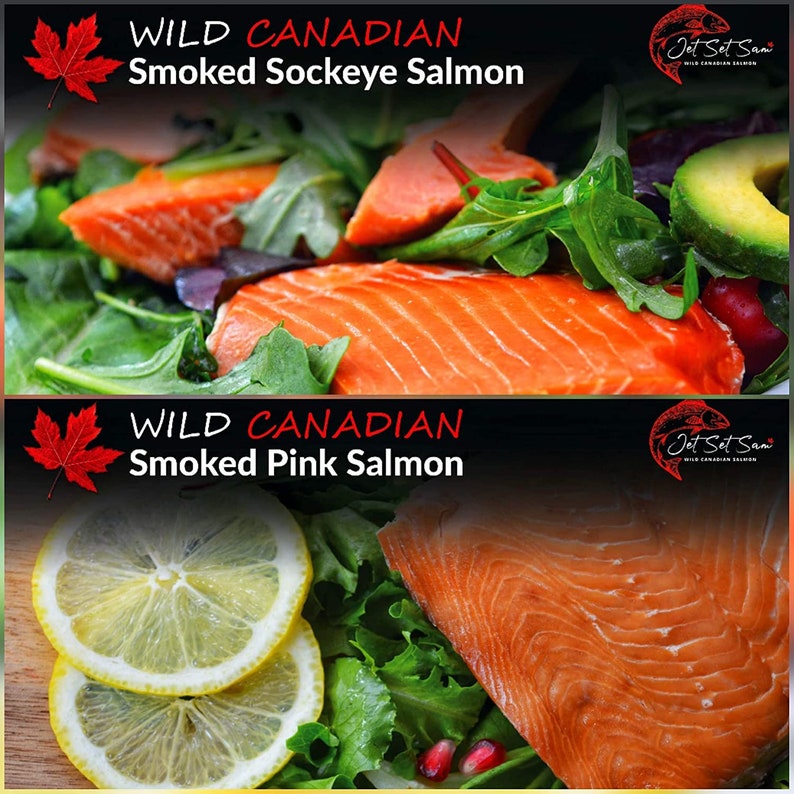 Smoked Salmon Wild Caught Sockeye and Wild Pink Salmon Gift Etsy