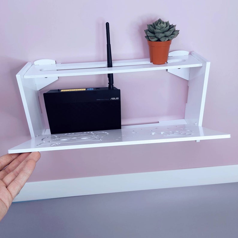 Shelf Storage Router & Modem Hider Wire Organizer Box Etsy Canada