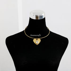 Collier en laiton africain, collier d'amour, collier élégant, collier bohème, taille unique, collier tendance, cadeau pour elle, cadeau pour maman