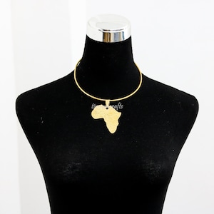 Collier en laiton africain, collier carte, collier élégant, collier bohème, taille unique, collier tendance, cadeau pour elle, cadeau pour maman