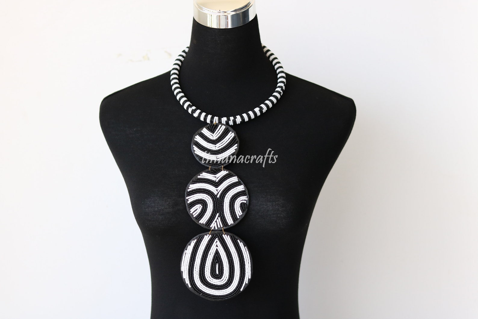 African Beaded Necklace Pendant Necklace African Jewelry Etsy