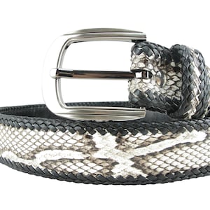 Genuine Burmese Python Snake Skin Leather Handmade Men's Belt