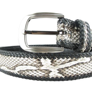 Genuine Burmese Python Snake Skin Leather Handmade Men's Belt