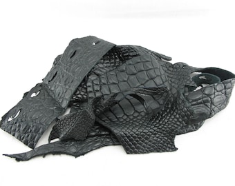 Genuine Alligator Skin Leather Scraps Hide Pelt 100 grams