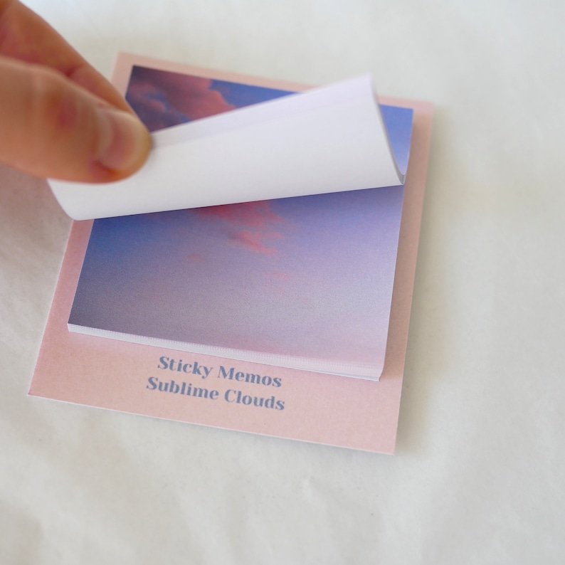 SET/2 Japanese Stationery Cloud Sticky Notes Pastel Etsy