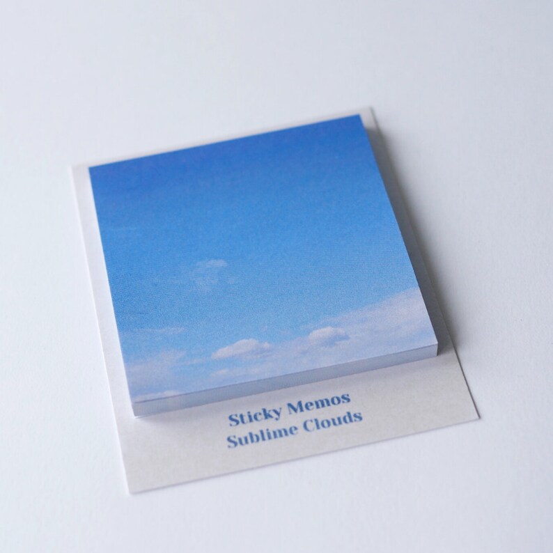 SET/2 Japanese Stationery Cloud Sticky Notes Pastel Etsy