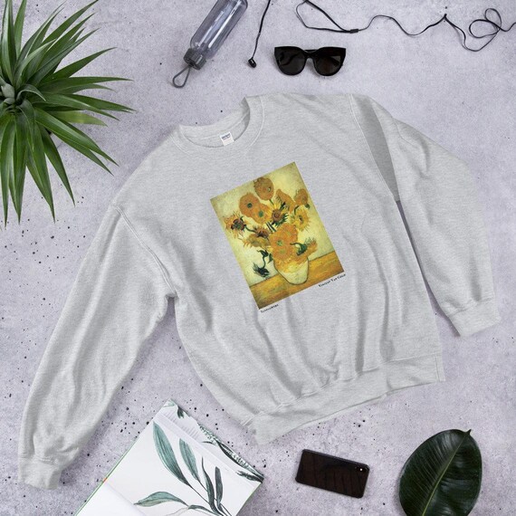 van gogh sunflowers pullover sweatshirt