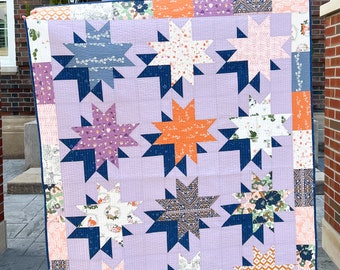 Heirloom Toddler/baby handmade quilt |  modern star