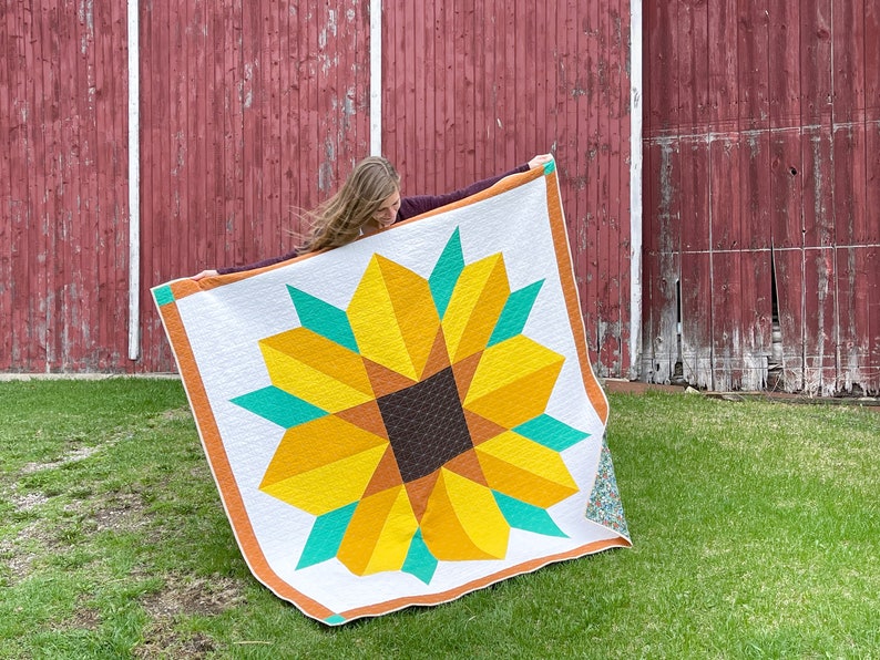 Scenic Road Sunflower Quilt Pattern PDF Digital Download Etsy