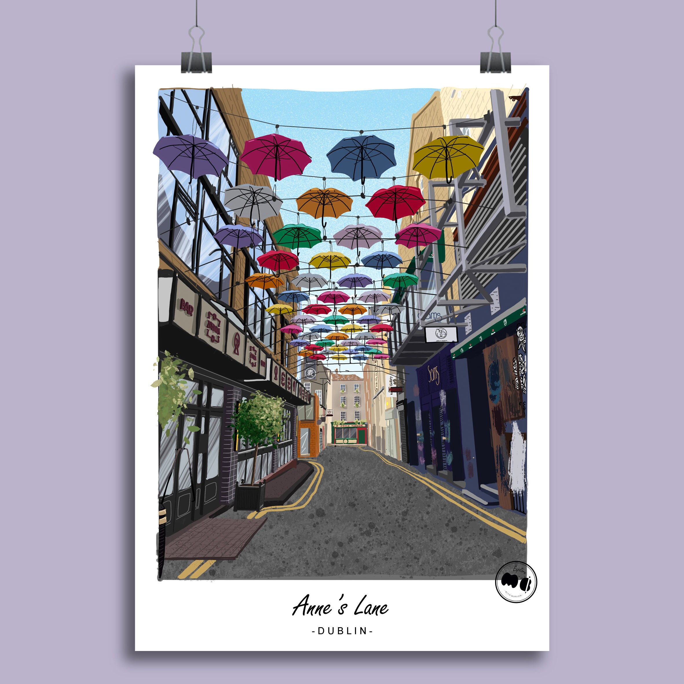 Dublin Print, Anne's Lane