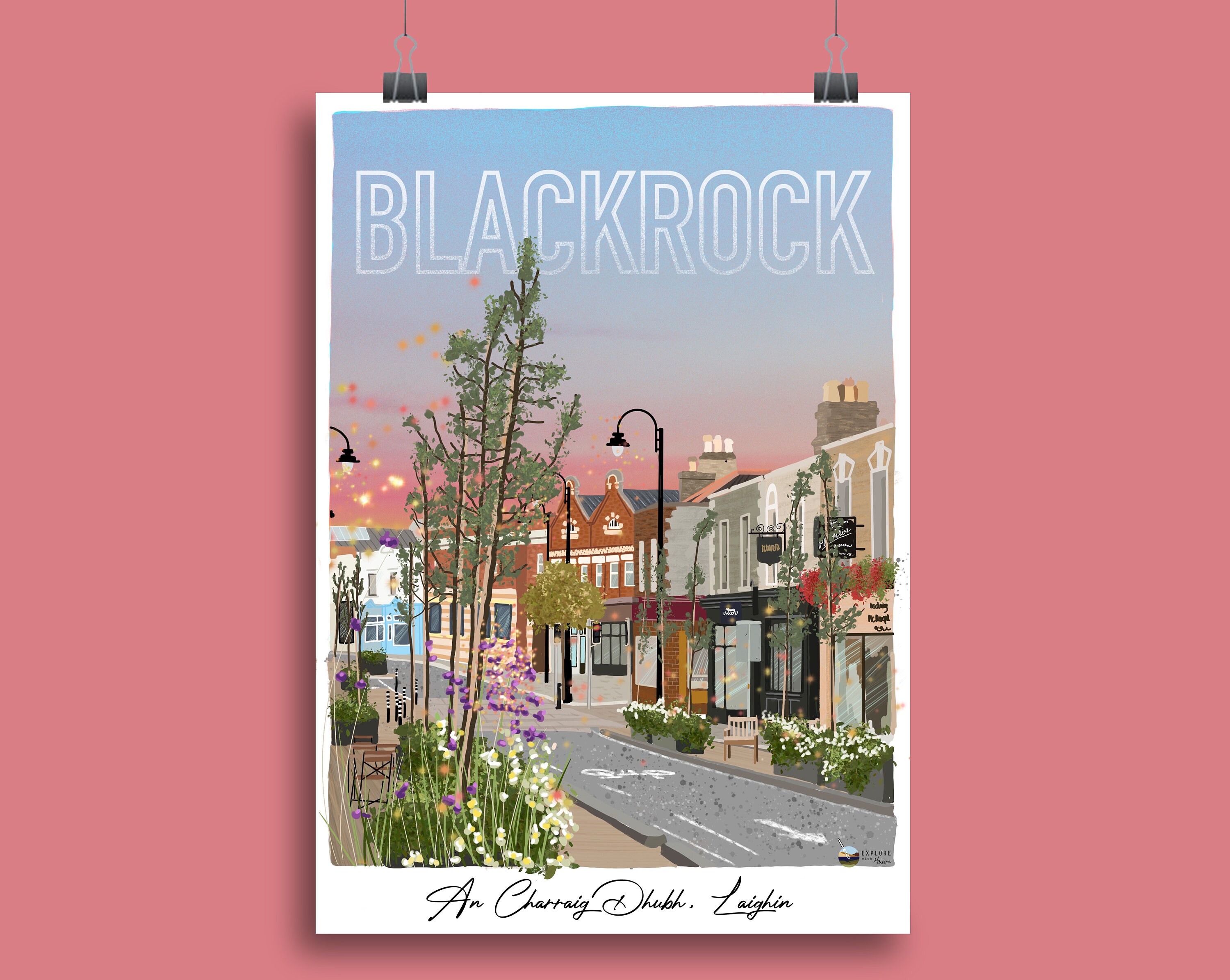 Blackrock, Dublin, Leinster, Ireland. A4 Print, Poster