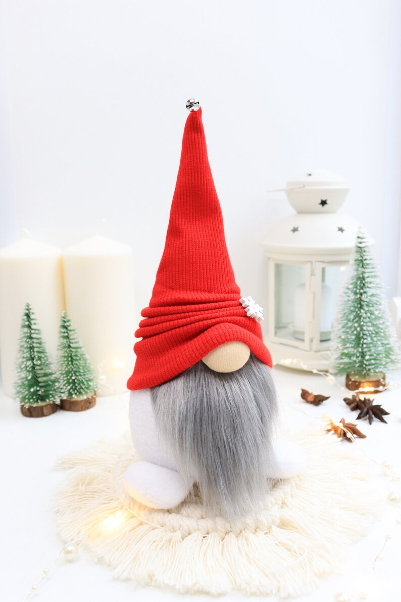 Christmas gnome Red hat New Year gnome Scandinavian elf home | Etsy