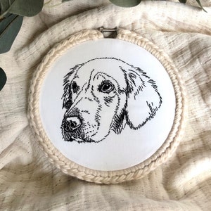 Photo Urn Custom, Embroidered Portrait Photo Urn for Pet, Ashes Keepsake, Pet Portrait, Modern Cremation Urn, Pet Loss Memorial