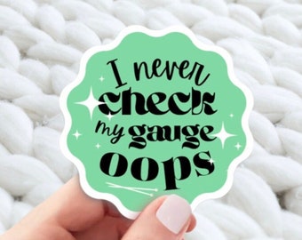 Knitting Sticker Knit Yarn Sticker for Knitter Gift Sticker Yarn Gift Funny Yarn Joke Vinyl Sticker Laptop Decal Small Gift Idea Stocking