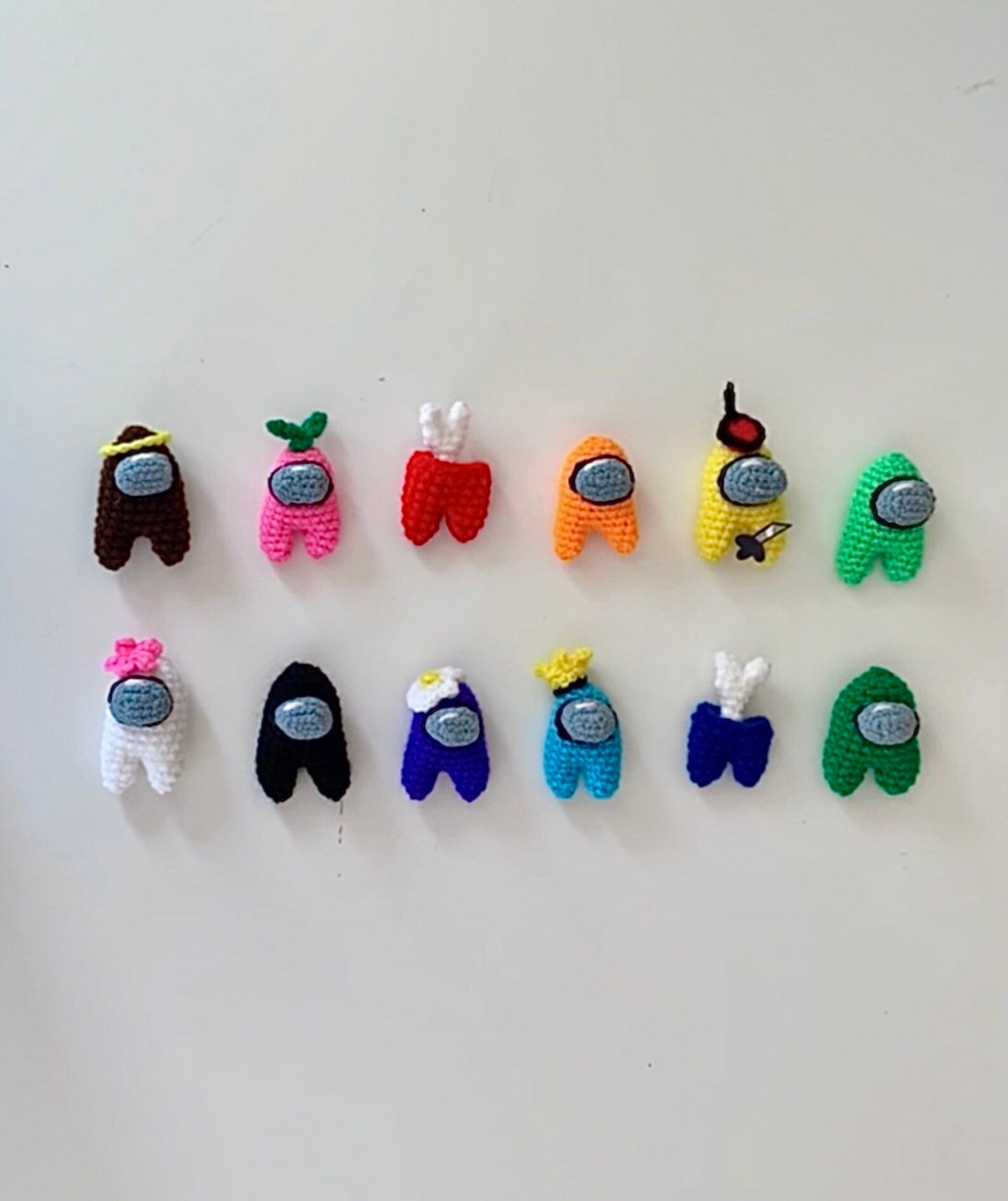 Crochet Miniature Among Us Character Keychain Crewmates and Etsy