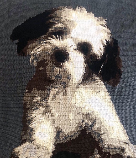 Custom Pet Photo Blanket Crochet Portrait Photo to Blanket Personalized Pet Throw Personalized Home Decor Queen Size Quilt Etsy Canada