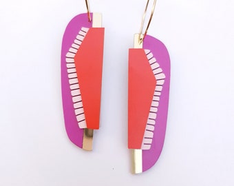 Berlin earrings in Scarlet color