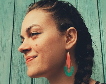 Calypso Jungle long earrings