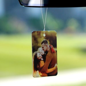 Custom Photo Car Ornament: Personalized Metal Car Tag