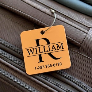 Etiquette à bagage acrylique personnalisée : étiquette de voyage personnalisée avec coordonnées
