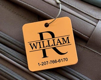 Personalized Acrylic Luggage Tag – Custom Travel Tag with Contact Details