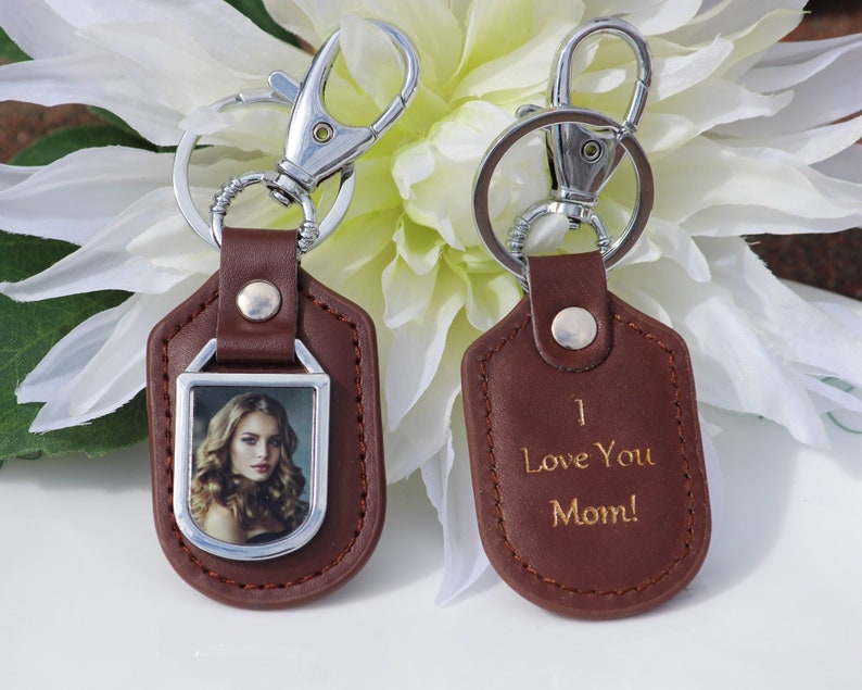 Picture Keychain Custom Photo Keychain Engraved Photo Etsy