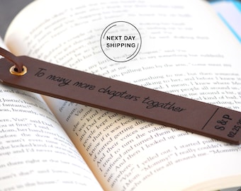 Personalized Leather Bookmark,  3 Year Leather Anniversary, Favorite Quote, Bible Scripture, Birthday, Father's Day Gift, Papa Gift