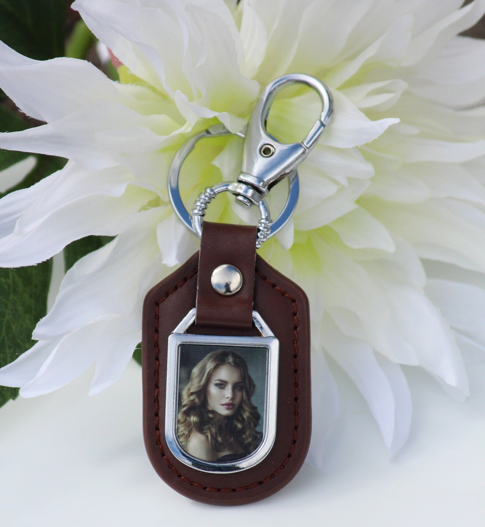 Picture Keychain Custom Photo Keychain Engraved Photo Etsy