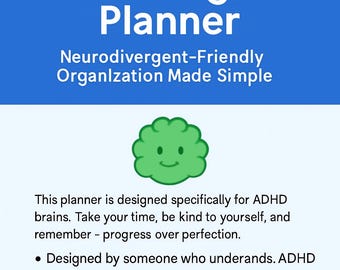ADHD Digital Planner 2025 | Neurodivergent Friendly Organization | GoodNotes iPad Planner | Executive Function Support | Instant Download