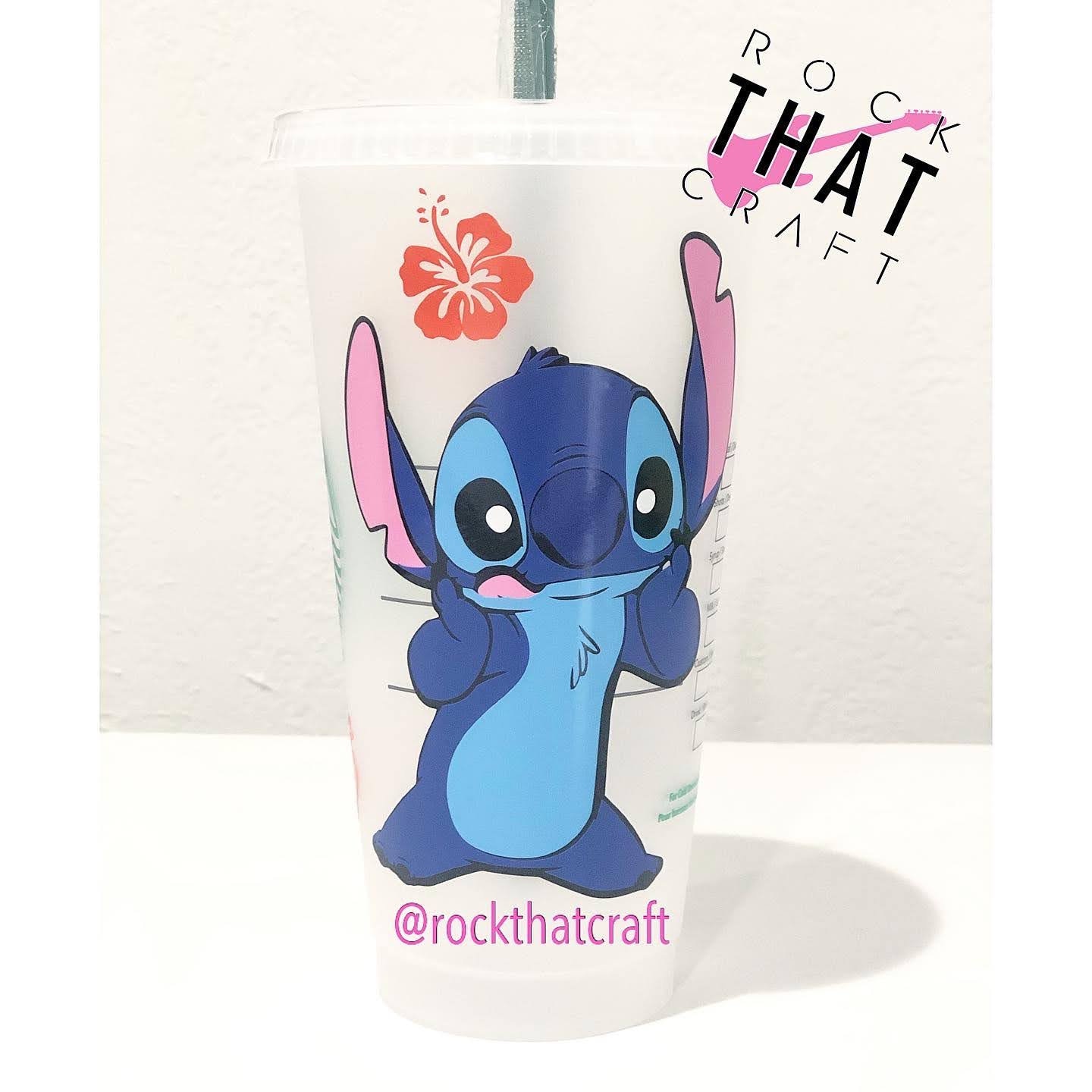Lilo and Stitch Stay Weird 24oz Color Change Plastic Tumbler w Lid and Straw  