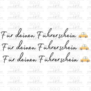 Rub On, Für deinen Führerschein, E22, Aufkleber, Auto, RubOn, Geld verschenken, Autoführerschein, Reagenzglas, Wunscherfüller, Geldgeschenk