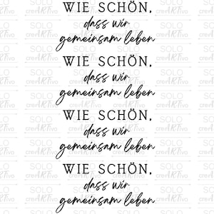 Rub On, Wie schön dass wir gemeinsam leben, E018, Aufkleber, schwarz weiß, Sticker RubOn Schriftzug Rubbelsticker, Klötzchen, Raysin, Glas