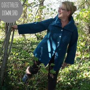 Sewing instructions Cardigan FOR ME size 34 - 58 Ebook E-Book Cardigan Jacket Instructions for sewing Pattern pdf Cotton GERMAN