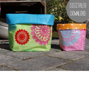 Sewing instructions Utensilo Ebook Instructions Sewing pattern Pattern Utensilos Storage basket Storage basket Sewing DIY Only German
