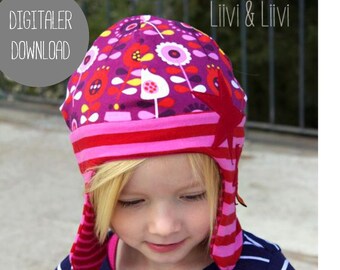 Sewing instructions ear cap for turning beanie ears Ebook instructions sewing pattern Pattern Beanie ear Only German