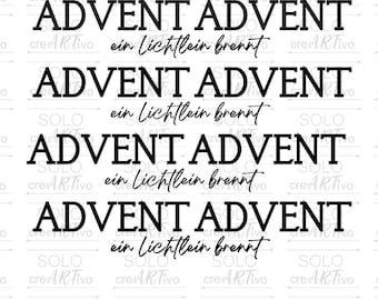 Rub On, Advent, Advent, a little light is burning, E33, sticker, black and white, Rub On sticker, glass sticker, DIY, blocks, lettering, Advent