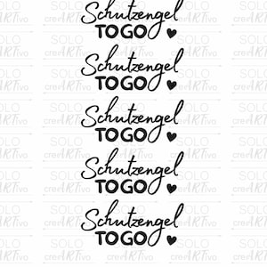 Rub On, Schutzengel to go, E93, Aufkleber, schwarz weiß, Sticker RubOn Schriftzug Rubbelsticker, Klötzchen, Raysin, Schutzengel, Engel