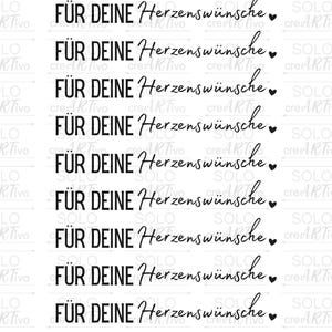 Rub On , Herzenswünsche , A6021, Aufkleber, schwarz weiß, Sticker RubOn Schriftzug, Klötzchen, Reagenzglas, Geld schenken, Wunscherfüller