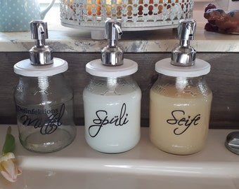 Sticker dishwashing soap disinfectant black or white soap dispenser sticker home decoration pump bottle dishwashing liquid