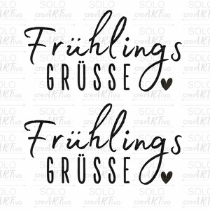 Rub Ons - Frühlingsgrüsse - E76 - randlose Rubons Sticker, Sticker für Raysin, Keraflott, Holz, Glas, Frühling, Grüsse, Aufkleber, RubOn