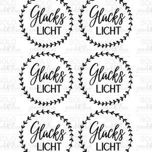 Rub On Glückslicht A5038- Rubons Sticker A5 Aufkleber Rub On Glück Licht, Raysin, Keraflott, Holz, Glas, Glücksglas, Glück Kerzenglas